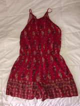 Mossimo Supply Co Red Summer Boho Romper Photo 0