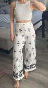 Boho Linen White Pants Photo 0