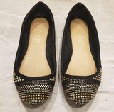 💕ALDO💕 Annunciata Bedazzled Black Flats 8 NWT Photo 0