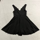 Kimchi Blue  Black Scallop Trim V Neck Romper Size XSmall EUC Photo 0