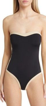 NWT  Rachel Strapless Classic and Elegant One-Piece Swimsuit in Black Photo 0