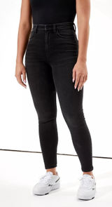 American Eagle Sz 14 Jegging Curvy Hi Rise Next Level Stretch Distressed Black Photo 0