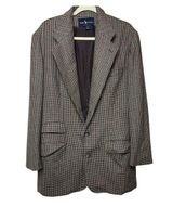 Ralph Lauren Polo 100% Wool Houndstooth Long Blazer Women's Sz. 12 Photo 0