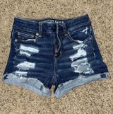 American Eagle Ripped Jean Shorts Photo 0