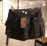 NWT Black Cargo Skirt Photo 0