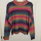 Something Navy Rainbow Crewneck Sweater Photo 0