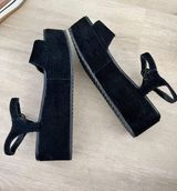 American Eagle Black Platform Sandals Photo 0