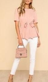 SheIn Blush Bow Top Photo 0