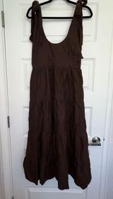 House of Harlow 1960 Linen Blend Ruffle Maxi Dress Photo 0