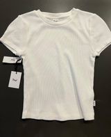Aritzia TNA White Cropped Tee Photo 0