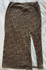 Cheetah long skirt with slit Photo 0