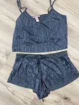 Victoria Secret Women's grey/blue metallic Intimate Set Photo 0