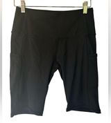 Oalka Performance Bike Shorts Womens Black Side Pockets Photo 0