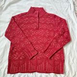 Red Snowflake Mockneck Sweater Photo 0