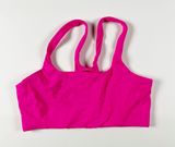 Free People FP Movement Never Better Square Neck Athletic Sports Bra Hot Pink M Photo 0