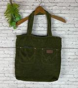 Wrangler Olive Green Corduroy Paisley Interior Tote Bag Photo 0