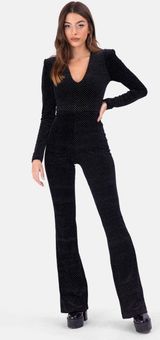 Adika Rhinestone Velvet Jumpsuit Photo 0