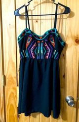 Staring At Stars /Urban Outfitters size 12 black tribal print mini dress/long top Photo 0