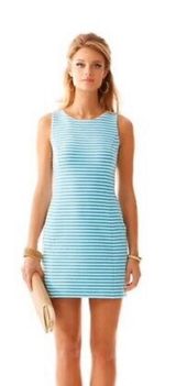 Lilly Pulitzer Stripped White & Blue Dress Photo 0