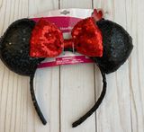 Disney Minnie Mouse Ears w/ Red Bow NWT Photo 0