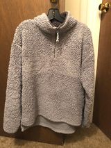 SO Grey Sherpa Quarter zip Pullover Photo 0