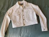 Joe Fresh White Denim Cropped Jean Jacket  Photo 0