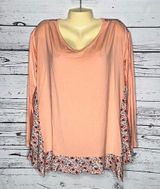 Matilda Jane  Sz S Pink - Sing It Out Floral Swing Ruffle Hemline Modal Knit Top Photo 0