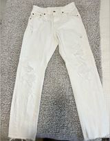 Levi's 501 original fit jeans in white/ivory - size 26 Photo 0