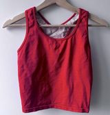 Red Racerback Tank Top Shelf Bra size XS Performance yoga activewear gym Photo 0