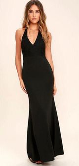 black lace halter dress Photo 0
