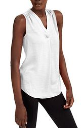 Alfani White Satin Tank Top  Photo 0
