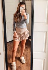 Mustard Seed Tiered Ruffle Skort Photo 0