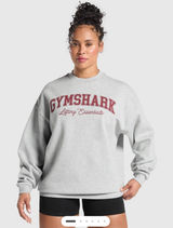 Gymshark NWOT  LIFTING ESSENTIALS GRAPHIC BRUSHED OVERSIZED SWEATSHIRT XS Photo 0