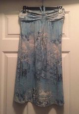 Mudd size medium blue strapless stretchy band tube dress Photo 0