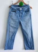 3x1 jeans size 27 blue high waisted cropped frayed mom Photo 0