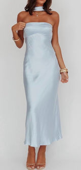 Silk dress Blue Photo 0