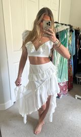 White Ruffle Bikini Top Photo 0