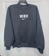 Vintage 90s Sweatshirt Dark Gray And White Photo 0
