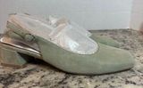 Naturalizer Liz Slingback Block Heel Dress Shoes Square Toe Green Size 9.5M Photo 0