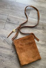 Suede Leather Cross Body Purse Photo 0