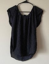 Lauren Conrad | Polka Dot Blouse Short Sleeve Shirt Office Business Casual Photo 0