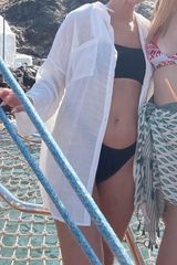 White Long Sleeve Button Up Shirt Photo 0