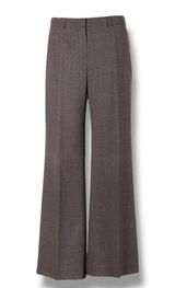 Theory Emery Brown Wool Blend Wide-Leg Tailored Trousers Size 6 Business Office Photo 0