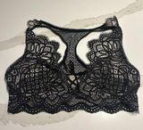 Victoria’s Secret Dream Angels Black Lace & Mesh Bralette Racerback Sz L Large Photo 0