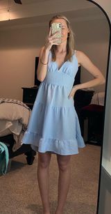 Light Blue Mini Sundress Large Photo 0