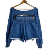 matching set size small go-to sweatshirts and sweatshirt blue Photo 0