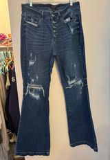 Dark Wash Flares Photo 0