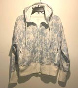 Old Navy Active- Dynamic Fleece Full Zip Up Hoodie Sweatshirt Blue Cream- Size S Photo 0