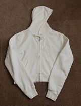 John Galt White Zip Up Hoodie Photo 0