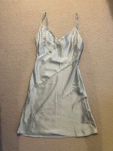 Princess Polly Sky Blue Satan Mini Dress Photo 0